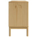 skænk FLORO 114x43x74 cm massivt fyrretræ gyldenbrun