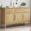 skænk FLORO 114x43x74 cm massivt fyrretræ gyldenbrun