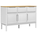 skænk FLORO 114x43x74 cm massivt fyrretræ hvid