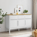 skænk FLORO 114x43x74 cm massivt fyrretræ hvid