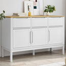 skænk FLORO 114x43x74 cm massivt fyrretræ hvid
