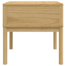 lampebord FLORO 55x55x54 cm massivt fyrretræ gyldenbrun