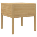 lampebord FLORO 55x55x54 cm massivt fyrretræ gyldenbrun