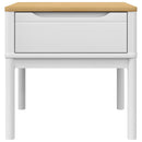 lampebord FLORO 55x55x54 cm massivt fyrretræ hvid