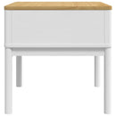 lampebord FLORO 55x55x54 cm massivt fyrretræ hvid