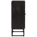 skænk 55x30x76 cm massivt mangotræ og jern sort