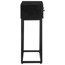 konsolbord 90x30x76 cm massivt mangotræ og jern sort