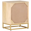 sengebord 40x30x50 cm massivt mangotræ og jern