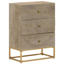 kommode 55x30x76 cm massivt mangotræ og jern