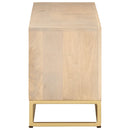 tv-bord 110x30x40 cm massivt mangotræ og jern