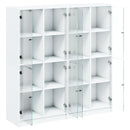 bogreol med låger 136x37x142 cm konstrueret træ hvid