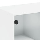 bogreol med låger 136x37x142 cm konstrueret træ hvid