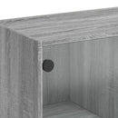 bogreol med låger 136x37x142 cm konstrueret træ grå sonoma