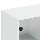 bogreol med låger 136x37x142 cm konstrueret træ hvid