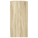 bogreol med låger 204x37x75 cm konstrueret træ sonoma-eg
