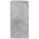 bogreol med låger 204x37x75 cm konstrueret træ betongrå
