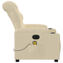eldrevet massagestol stof cremefarvet