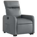 eldrevet løftestol kunstlæder grå