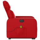 massagestol med løftefunktion kunstlæder rød