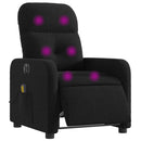eldrevet massagestol stof sort