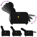 eldrevet massagestol stof sort