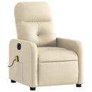 eldrevet massagestol stof cremefarvet