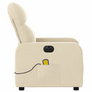 eldrevet massagestol stof cremefarvet