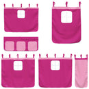 gardiner til højseng polyester pink