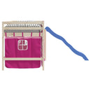 gardiner til højseng polyester pink