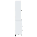 vitrineskab VIKEN 80x40x200 cm massivt fyrretræ hvid