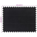 gulvmåtte 90x120 cm 12 mm gummi sort