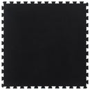 gulvmåtte 100x100 cm 12 mm gummi sort