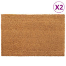 dørmåtter 2 stk. 40x60 cm tuftet coir naturfarvet