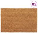 dørmåtter 5 stk. 40x60 cm tuftet coir naturfarvet