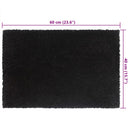dørmåtte 40x60 cm tuftet coir sort