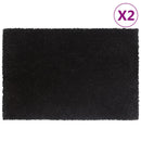 dørmåtter 2 stk. 40x60 cm tuftet coir sort