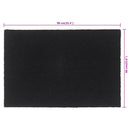dørmåtte 60x90 cm tuftet coir sort