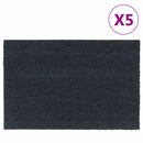 dørmåtter 5 stk. 40x60 cm tuftet coir mørkegrå