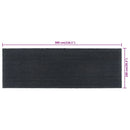 dørmåtte 100x300 cm tuftet coir mørkegrå