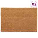 dørmåtter 2 stk. 40x60 cm tuftet coir naturfarvet