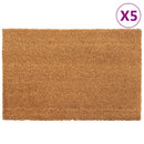 dørmåtter 5 stk. 40x60 cm tuftet coir naturfarvet