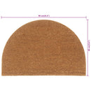dørmåtte 60x90 cm halvrund tuftet coir naturfarvet