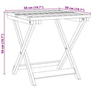 foldbart havebord 50x50x50 cm massivt akacietræ
