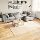 gulvtæppe HUARTE 240x240 cm kort luv og vaskbart beige