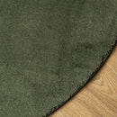 Rug HUARTE Green Ø 160 cm 100% Polyester Flad