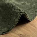Rug HUARTE Green Ø 160 cm 100% Polyester Flad