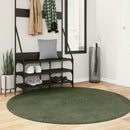 Rug HUARTE Green Ø 160 cm 100% Polyester Flad