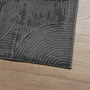gulvtæppe IZA 80x150 cm kort luv skandinavisk look antracitgrå