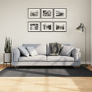 gulvtæppe IZA 100x200 cm kort luv skandinavisk look antracitgrå