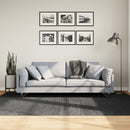 gulvtæppe IZA 160x230 cm kort luv skandinavisk look antracitgrå